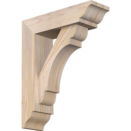 Ekena Millwork Olympic Traditional Smooth Bracket w/ Offset Brace, Douglas Fir, 5 1/2"W x 18"D x 22"H BKT0604X18X22OLY01SDF